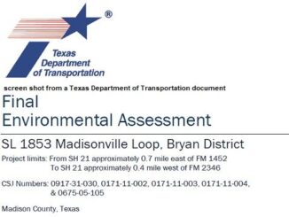 Screen shot from a Texas Department of Transportation document.