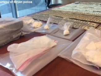 Photo courtesy of Bryan police of drugs and cash seized during the search of an apartment on September 4, 2019.