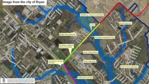 Image from the city of Bryan showing the area of the Old Reliance Road improvement project.