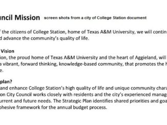 Screen shots from a city of College Station document.