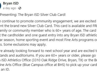 Screen shot from the Bryan ISD Facebook page.