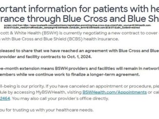 Screen shot from https://www.bswhealth.com/patient-tools/registration-and-billing/blue-cross-blue-shield?utm_source=BSWHealth.com-BCBSTX&utm_medium=offline&utm_campaign=BSWHealth.com&utm_term=BSWHealth.com-BCBSTX&utm_content=redirect