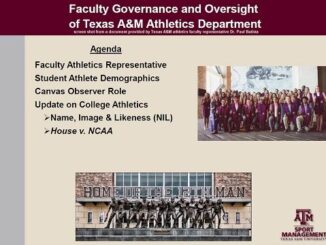 Screen shot from a document provided by Texas A&M athletics faculty representative Dr. Paul Batista.