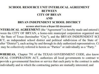 Screen shot from a Bryan ISD document.