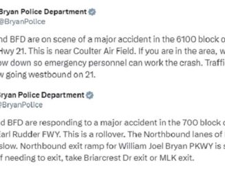 Screen shots from the Bryan police department's X/Twitter account.