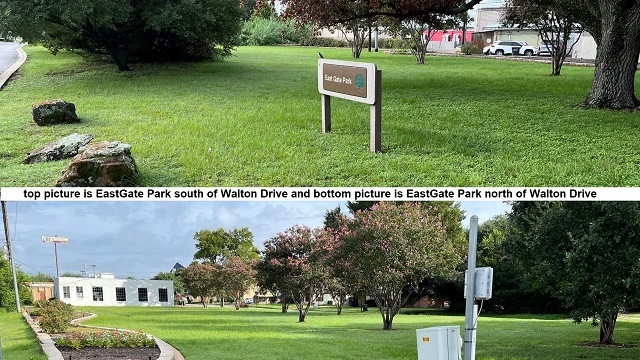 Photos of College Station's EastGate Park taken July 23, 2024.