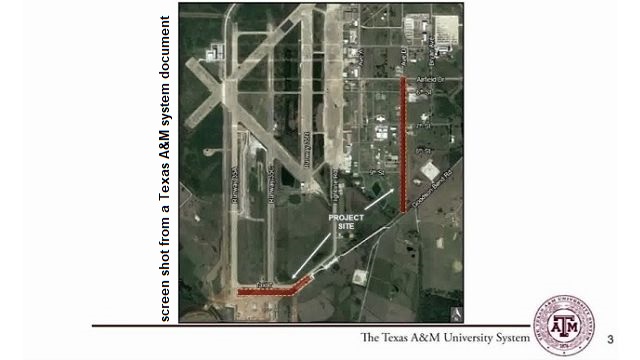 Screen shot from a Texas A&M system document.