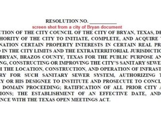 Screen shot from a city of Bryan document.