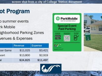 Screen shot from a city of College Station document.