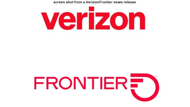 Screen shot from a Verizon/Frontier news release.