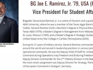 Screen shot from https://studentaffairs.tamu.edu/bg-joe-ramirez-jr/