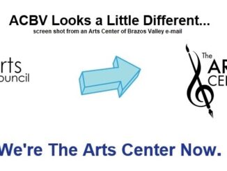 Screen shot from an Arts Center of the Brazos Valley e-mail.