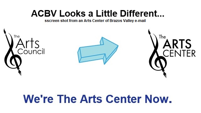 Screen shot from an Arts Center of Brazos Valley e-mail.