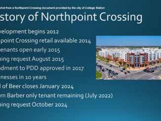 Screen shot from a Northpoint Crossing document provided by the city of College Station.