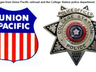 Images from Union Pacific railroad and the College Station police department.