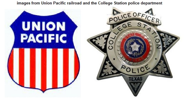 Images from Union Pacific railroad and the College Station police department.