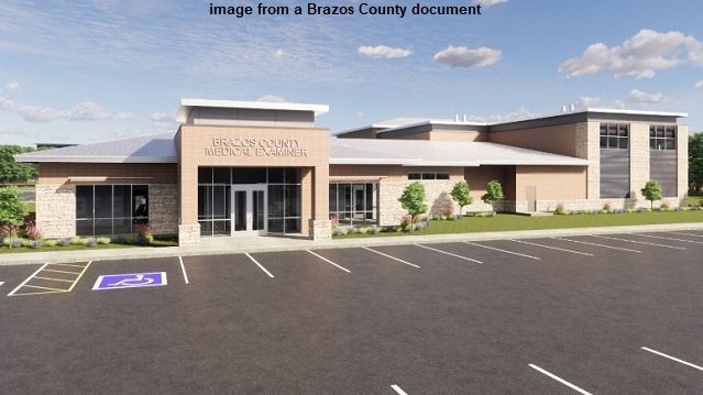 Image of the architect's rendering of the Brazos County medical examiner's office from a Brazos County document.