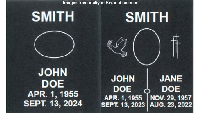Images from a city of Bryan document.