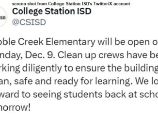 Screen shot from College Station ISD's Twitter/X account.