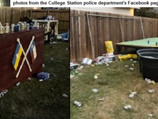 Photos from the College Station police department's Facebook page.