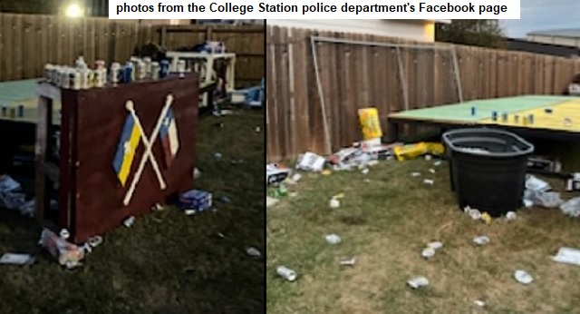 Photos from the College Station police department's Facebook page.