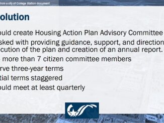 Screen shot from a city of College Station document.