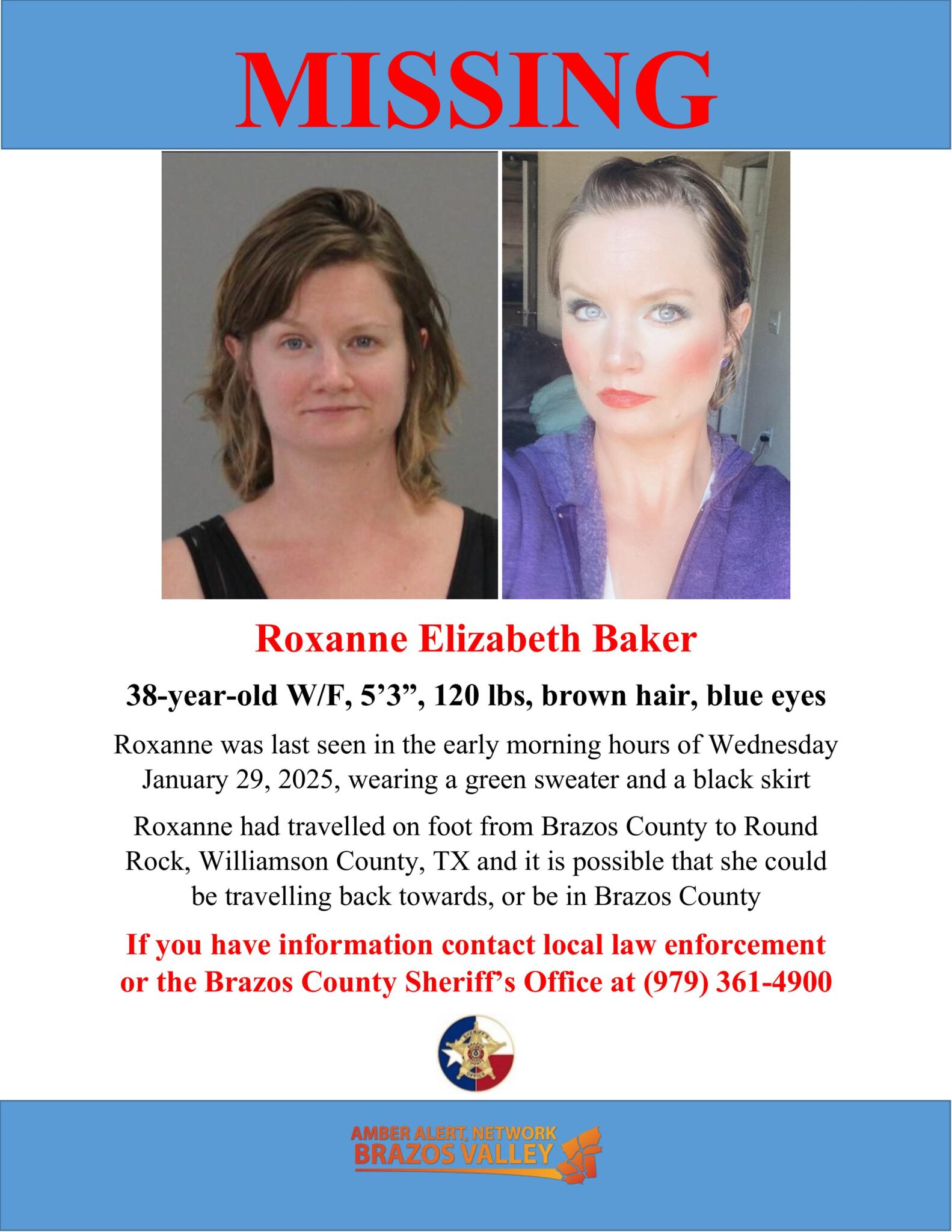 FOUND: Brazos County Sheriff's Office Looking for Missing Woman - WTAW ...
