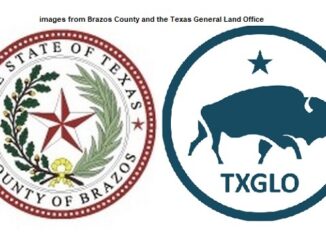 Images from Brazos County and the Texas General Land Office.