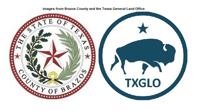 Images from Brazos County and the Texas General Land Office.