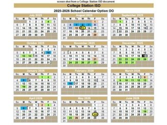 Screen shot from a College Station ISD document.