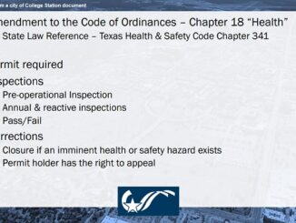 Screen shot from a city of College Station document.