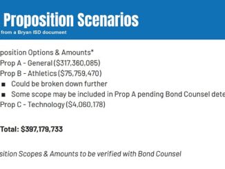 Screen shot from a Bryan ISD document.