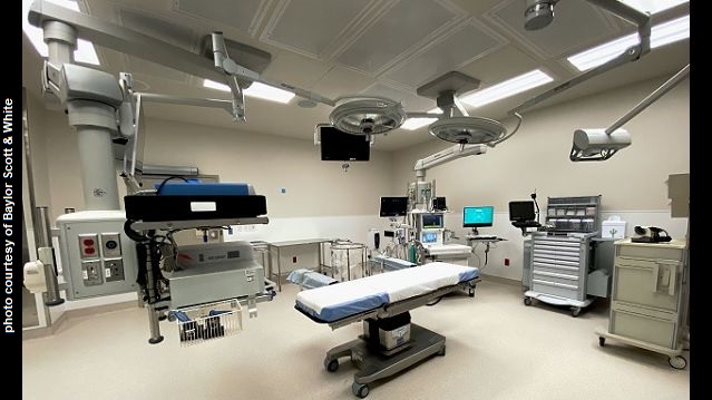 Photo courtesy of Baylor Scott & White of an operating room in the new College Station outpatient surgery center.