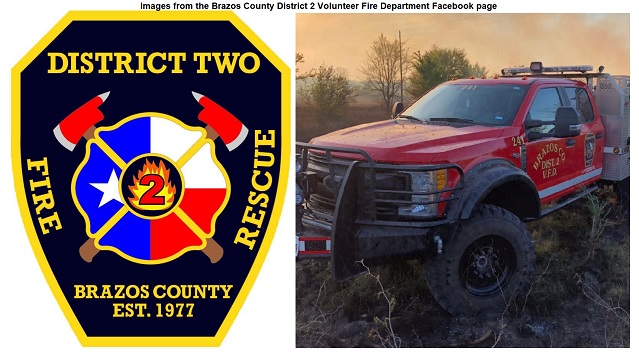 Images from the Brazos County District 2 Volunteer Fire Department Facebook page.