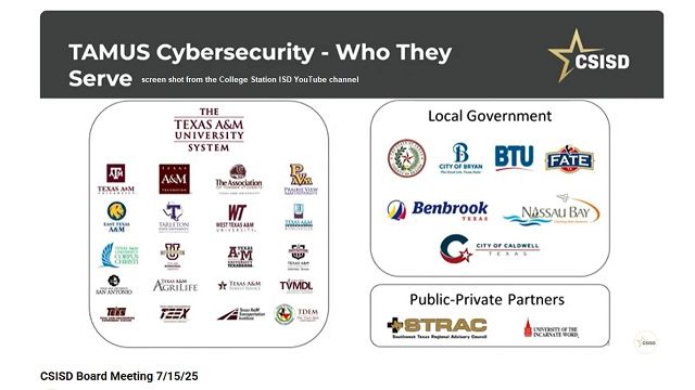 Screen shot from the College Station ISD YouTube channel.