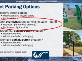 Screen shot from a city of College Station document.