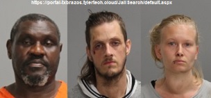 Photos of (L-R) Michael Munson, Robert Cooper III, and Bryana Pollard from https://portal-txbrazos.tylertech.cloud/JailSearch/default.aspx