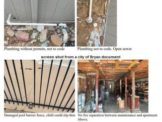 Screen shot from a city of Bryan document.