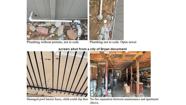 Screen shot from a city of Bryan document.