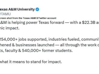Screen shot from Texas A&M's X/Twitter account.