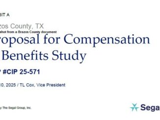 Screen shot from a Brazos County document.