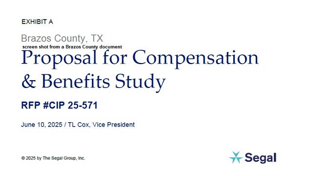 Screen shot from a Brazos County document.