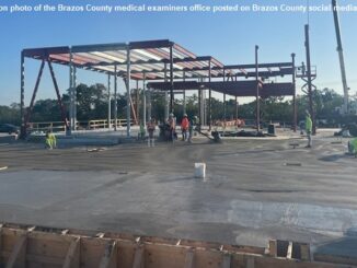 Brazos County photo posted on Brazos County's social media 8/15/2025 of the construction of the medical examiner's office.