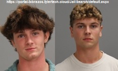 Photos of (L-R) Dax Murphy and Nikolas Dpulos from https://portal-txbrazos.tylertech.cloud/JailSearch/default.aspx