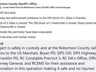Screen shots from the Robertson County sheriff's office Facebook page.
