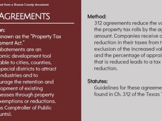 Screen shot from a Brazos County document.