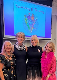 Courtesy photo from the 22nd Pink Alliance Surviving & Thriving Luncheon with (L-R) attendee Cheryl Reynolds, keynote speaker Heidi Floyd, attendee Mary Ann Rethke, and Pink Alliance president Doris Light.