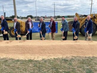 The ceremonial groundbreaking of expanding Earl Rudder Freeway on November 20, 2021.
