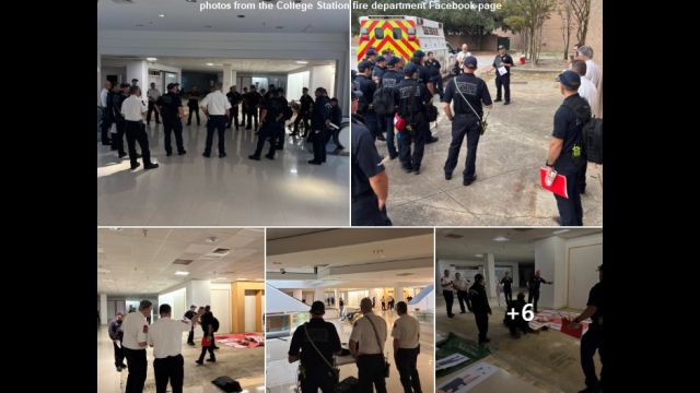 Screen shot from the College Station fire department's Facebook page.