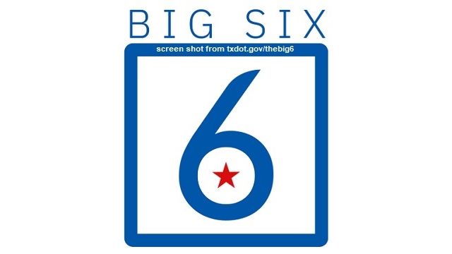 Screen shot from txdot.gov/thebig6.